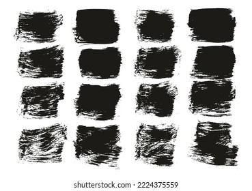 Pincel de pintura plana Fondo corto de fondo grueso de alto detalle Resumen conjunto de fondo de vectores 