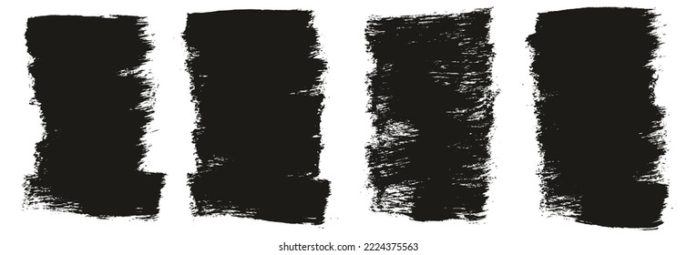 Pincel de pintura plana Fondo corto de fondo grueso de alto detalle Resumen conjunto de fondo de vectores 