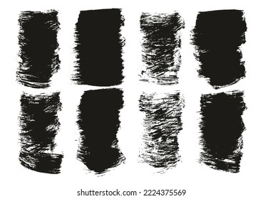 Flat Paint Brush Thick Short Background High Detail Abstract Vector Background Set 