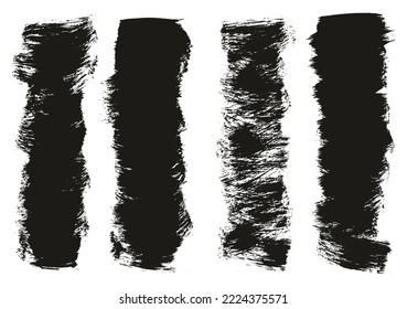 Flat Paint Brush Thick Short Background High Detail Abstract Vector Background Set 