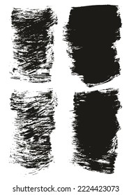 Pincel de pintura plana Fondo corto de fondo grueso de alto detalle Resumen conjunto de fondo de vectores 