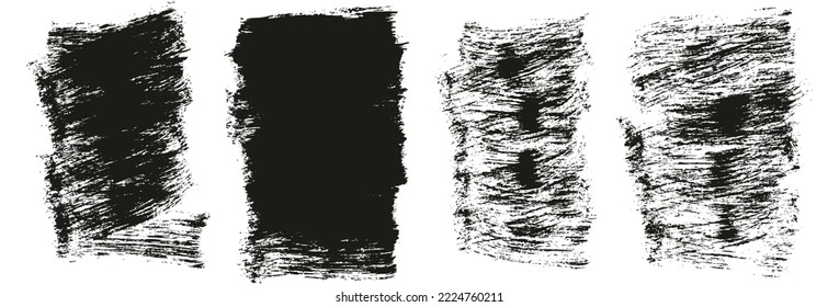 Pincel de pintura plana Fondo corto de fondo grueso de alto detalle Resumen conjunto de fondo de vectores 