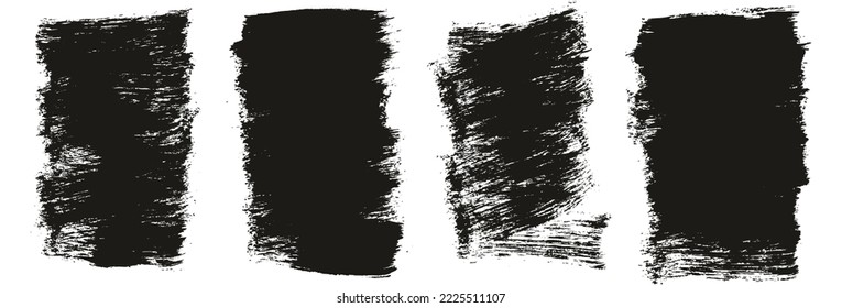 Flat Paint Brush Thick Short Background High Detail Abstract Vector Background Set 
