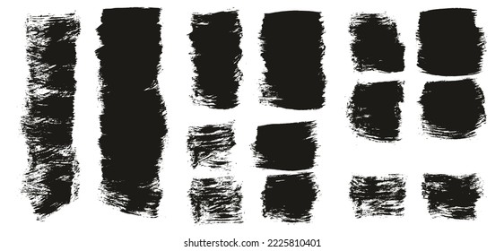 Flat Paint Brush Thick Short Background High Detail Abstract Vector Background MEGA Set 