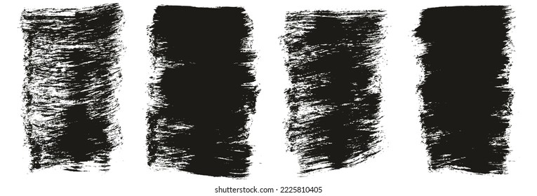 Flat Paint Brush Thick Short Background High Detail Abstract Vector Background Set 