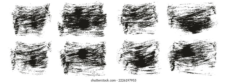 Pincel de pintura plana Fondo corto de fondo grueso de alto detalle Resumen conjunto de fondo de vectores 