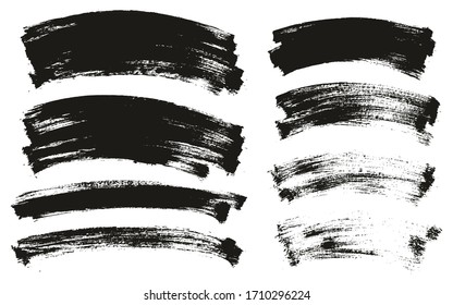 Conjunto de mezcla de fondo de vectores abstracto de alto nivel de fondo curvado de pincel plano 