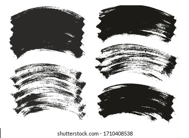 Conjunto de mezcla de fondo de vectores abstracto de alto nivel de fondo curvado de pincel plano 