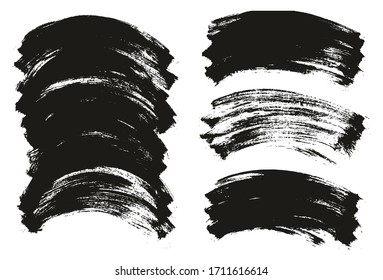 Conjunto de mezcla de fondo de vectores abstracto de alto nivel de fondo curvado de pincel plano 