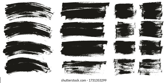 Flat Paint Brush Thin Curved & Long & Short Background High Detail Abstract Vector Background Set 