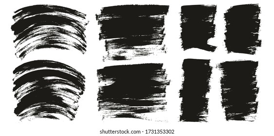Flat Paint Brush Thin Curved & Long & Short Background High Detail Abstract Vector Background Set 