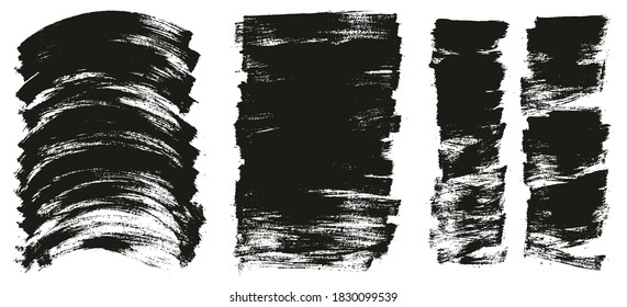 Flat Paint Brush Thin Curved & Long & Short Background High Detail Abstract Vector Background Set 