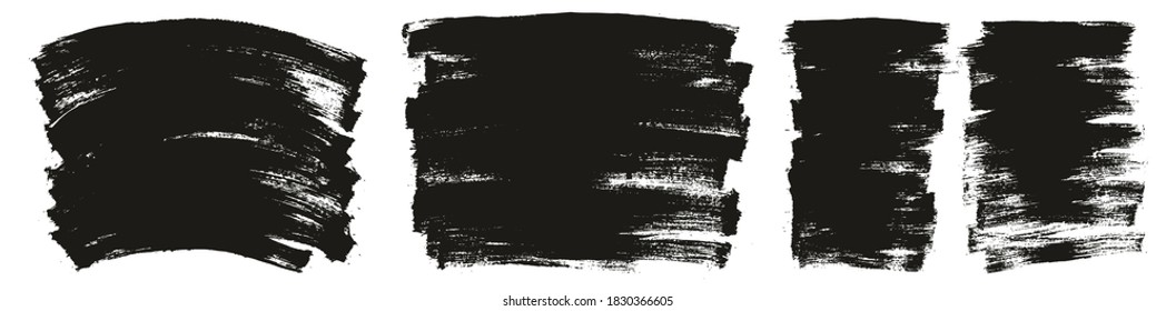 Flat Paint Brush Thin Curved & Long & Short Background High Detail Abstract Vector Background Set 