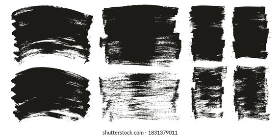 Flat Paint Brush Thin Curved & Long & Short Background High Detail Abstract Vector Background Set 