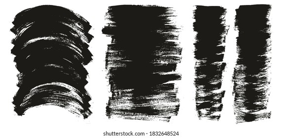 Pincel de pintura plana con curvatura delgada y fondo largo y corto de alto detalle Resumen conjunto de fondo de vectores 