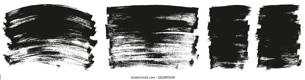 Flat Paint Brush Thin Curved & Long & Short Background High Detail Abstract Vector Background Set 