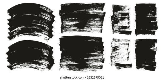 Flat Paint Brush Thin Curved & Long & Short Background High Detail Abstract Vector Background Set 