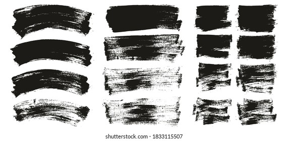 Flat Paint Brush Thin Curved & Long & Short Background High Detail Abstract Vector Background Set 