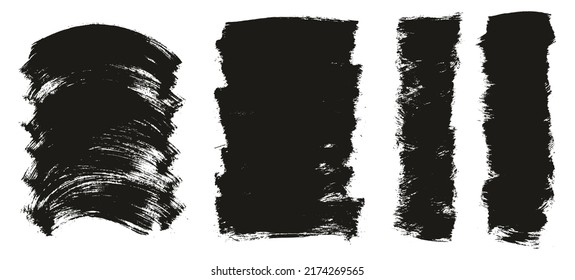 Flat Paint Brush Thin Curved And Long And Short Background High Detail Abstract Vector Background Set 