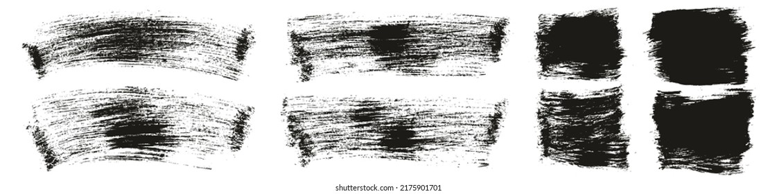 Flat Paint Brush Thin Curved And Long And Short Background High Detail Abstract Vector Background Set 