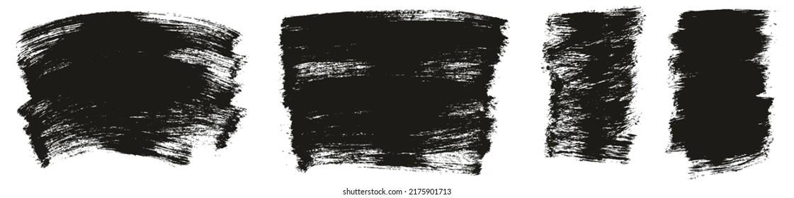 Flat Paint Brush Thin Curved And Long And Short Background High Detail Abstract Vector Background Set 