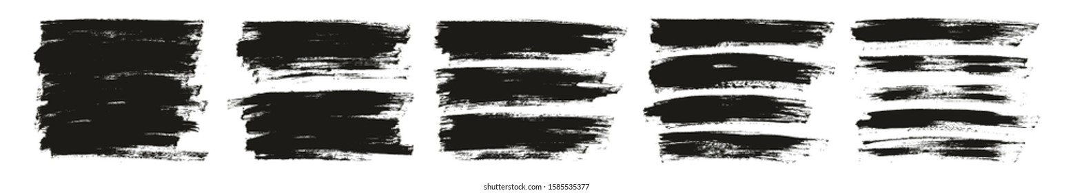 Flat Paint Brush Thin Full Background High Detail Abstract Vector Background Mega Set 02