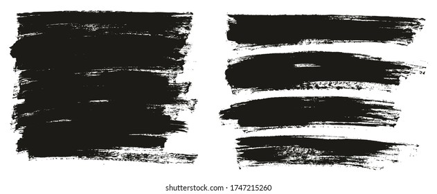 Flat Paint Brush Thin Full Background High Detail Abstract Vector Background Mix Set