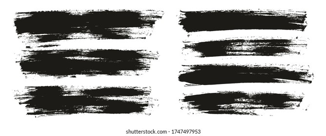 Flat Paint Brush Thin Full Background High Detail Abstract Vector Background Mix Set