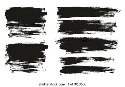 Flat Paint Brush Thin Full Background High Detail Abstract Vector Background Mix Set