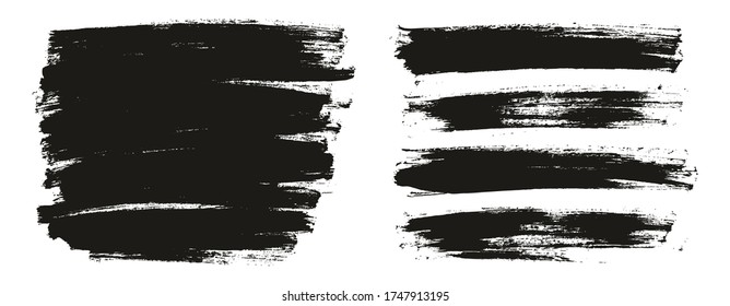 Flat Paint Brush Thin Full Background High Detail Abstract Vector Background Mix Set