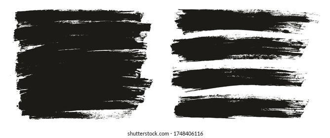Flat Paint Brush Thin Full Background High Detail Abstract Vector Background Mix Set