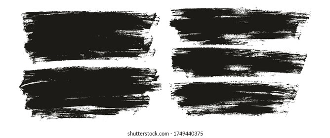 Flat Paint Brush Thin Full Background High Detail Abstract Vector Background Mix Set