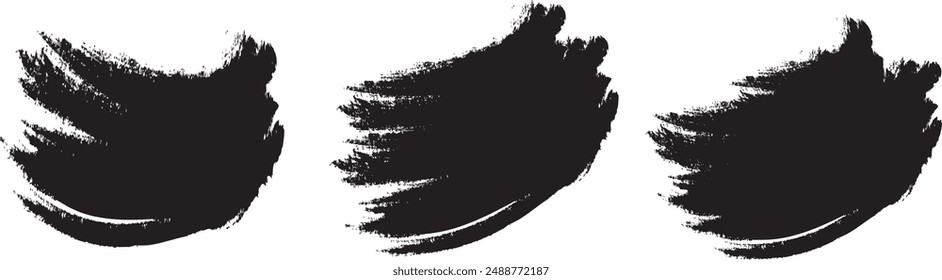 Flat Paint Brush Thin Full Background High Detail Abstract Vector Background Mix Set eps 10