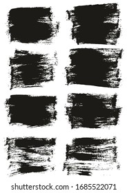 Flat Paint Brush Thin Half Background High Detail Abstract Vector Background Set 