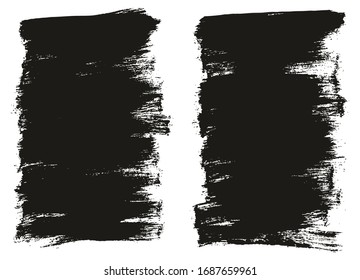 Flat Paint Brush Thin Half Background High Detail Abstract Vector Background Set 