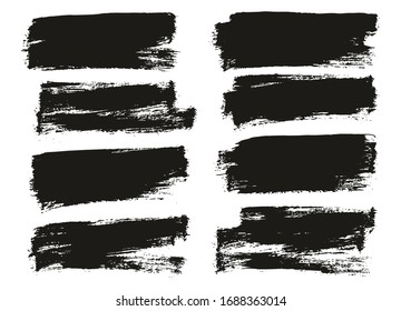 Flat Paint Brush Thin Half Background High Detail Abstract Vector Background Set 