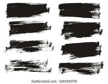 Flat Paint Brush Thin Half Background High Detail Abstract Vector Background Set 