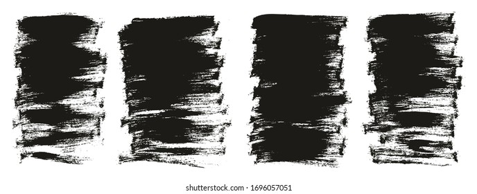 Flat Paint Brush Thin Half Background High Detail Abstract Vector Background Set 