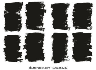 Flat Paint Brush Thin Half Background High Detail Abstract Vector Background Set 