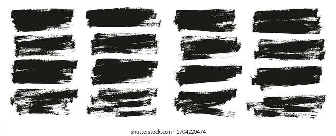 Conjunto de fondo de vectores abstractos de pincel plano de fondo medio fino 