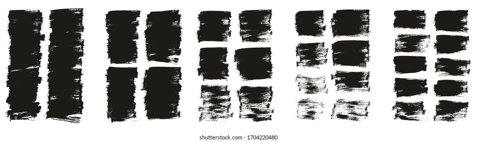 Flat Paint Brush Thin Half Background High Detail Abstract Vector Background Mega Set 