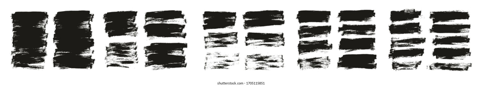 Flat Paint Brush Thin Half Background High Detail Abstract Vector Background Mega Set 