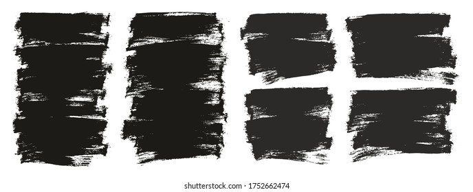 Flat Paint Brush Thin Half Background Mix High Detail Abstract Vector Background Set 