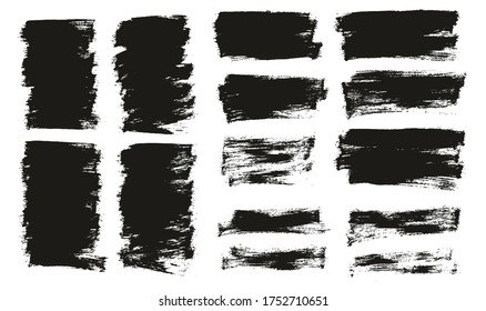 Flat Paint Brush Thin Half Background Mix High Detail Abstract Vector Background Set 