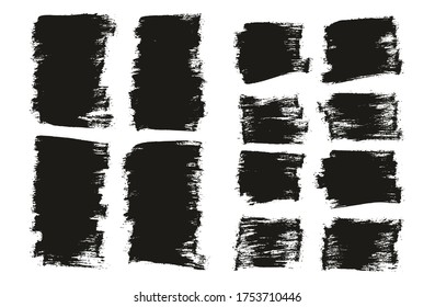 Flat Paint Brush Thin Half Background Mix High Detail Abstract Vector Background Set 
