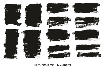 Flat Paint Brush Thin Half Background Mix High Detail Abstract Vector Background Set 