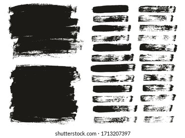 Flat Paint Brush Thin Lines & Background Mix High Detail Abstract Vector Lines Background Mix Set 