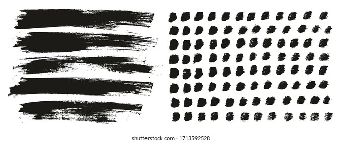 Flat Paint Brush Thin Lines & Background Mix High Detail Abstract Vector Lines Background Mix Set 