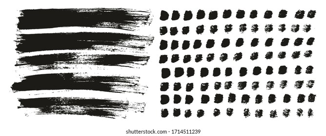 Flat Paint Brush Thin Lines & Background Mix High Detail Abstract Vector Lines Background Mix Set 