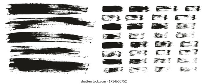 Flat Paint Brush Thin Lines & Background Mix High Detail Abstract Vector Lines Background Mix Set 